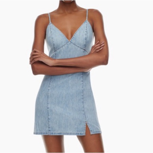 Denim Forum The ‘90s Slip Denim Dress - Picture 1 of 4